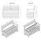 Alaterre Furniture Londonderry 47"WAcacia Wood Outdoor Storage Bench ANLD01ANO - alternate 6